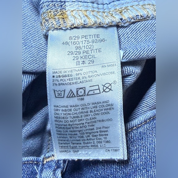 Gap Denim Women's Medium Wash Favorite High Waist Jegging,Size 8/29 Petite - Picture 9 of 9